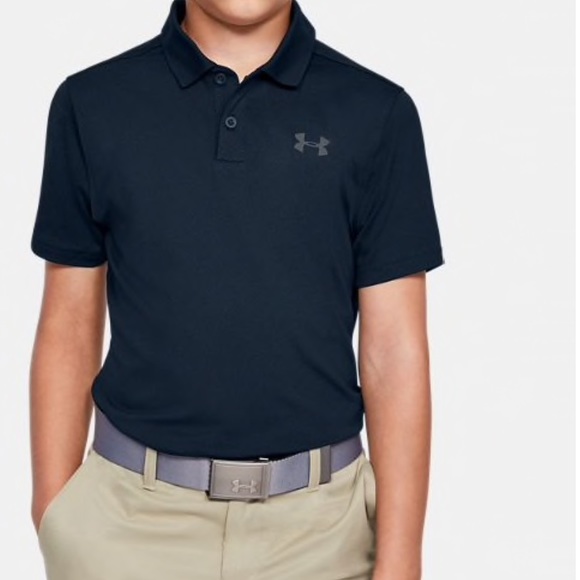 Under Armour Other - UA boys Navy Performance Polo Textured